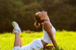 attractive woman is engaging in sports outdoors